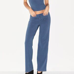 Skims Cotton Jersey Straight Leg Pant